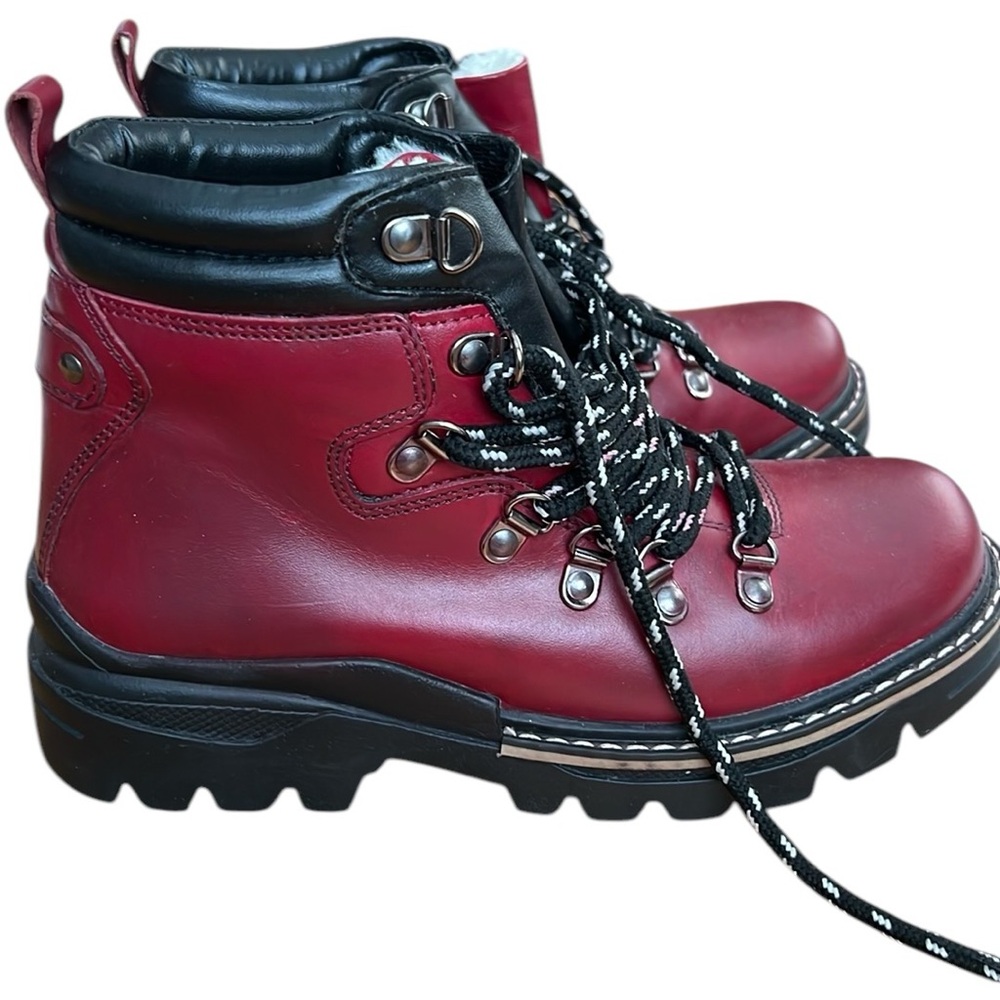 ALPINETEK padded Hi-cut casual rugged boots Size 7 burgandy